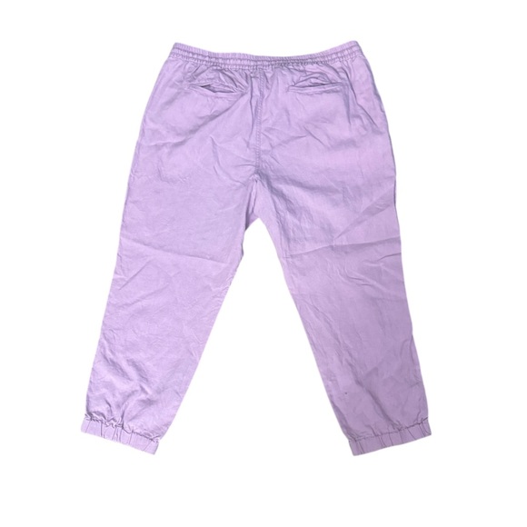 Point Sur Purple Linen Blend Pull On Pants Size 14 - Picture 1 of 4